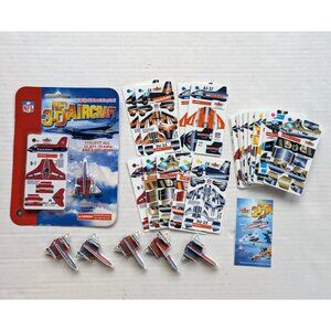 NFL 3-D Aircraft Lot Model Plane Fleer 2002 Patriots Bengals Packers Chargers +